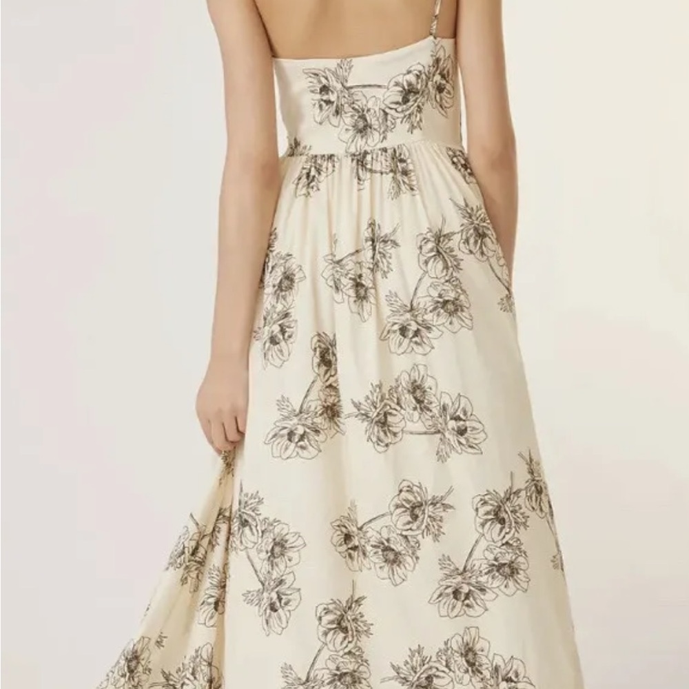 Anthropologie Floral Maxi Dress - Cream and Red - Picture 5 of 11
